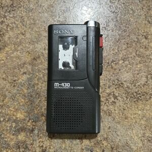 Vtg Sony M-430 Microcassette Voice Recorder Black For Parts